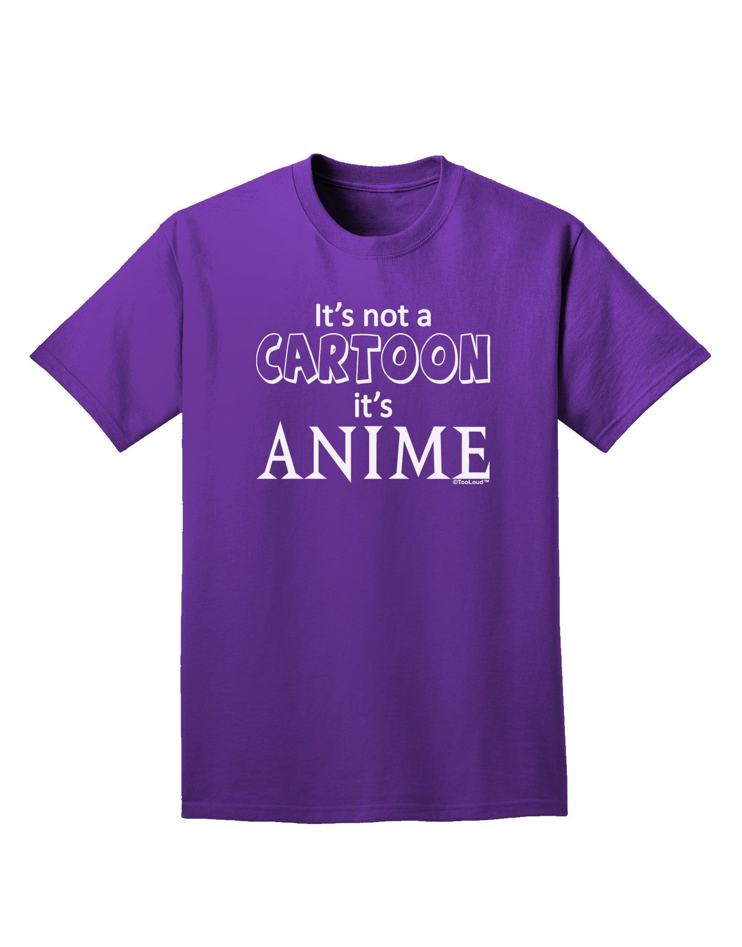 Not A Cartoon Text Adult Dark T-Shirt-Mens T-Shirt-TooLoud-Purple-Small-Davson Sales