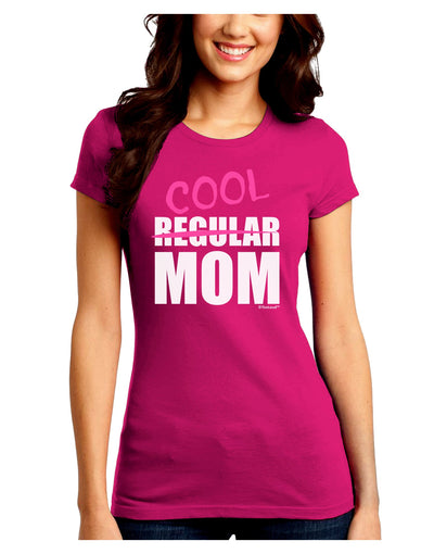 Not A Regular Mom Design Juniors Crew Dark T-Shirt by TooLoud-T-Shirts Juniors Tops-TooLoud-Hot-Pink-Juniors Fitted Small-Davson Sales