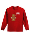 Not My Gumdrop Buttons Gingerbread Man Christmas Adult Long Sleeve Dark T-Shirt-TooLoud-Red-Small-Davson Sales