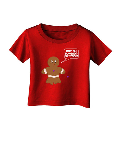 Not My Gumdrop Buttons Gingerbread Man Christmas Infant T-Shirt Dark-Infant T-Shirt-TooLoud-Clover-Green-06-Months-Davson Sales