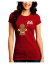 Not My Gumdrop Buttons Gingerbread Man Christmas Juniors Crew Dark T-Shirt-T-Shirts Juniors Tops-TooLoud-Red-Juniors Fitted Small-Davson Sales