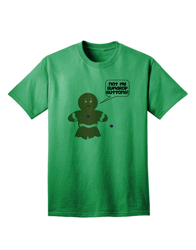 Not My Gumdrop Buttons - Gingerbread Man Themed Adult Christmas T-Shirt-Mens T-shirts-TooLoud-Kelly-Green-Small-Davson Sales