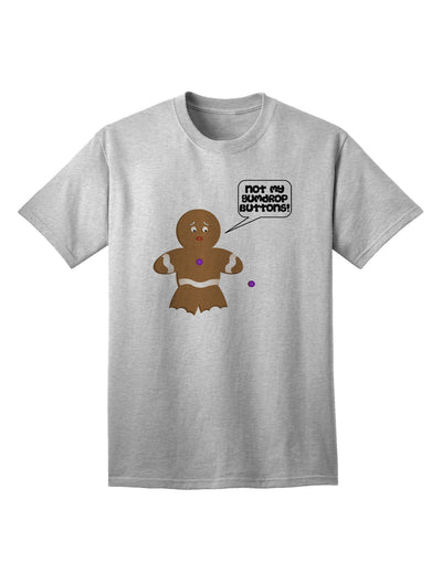 Not My Gumdrop Buttons - Gingerbread Man Themed Adult Christmas T-Shirt-Mens T-shirts-TooLoud-AshGray-Small-Davson Sales