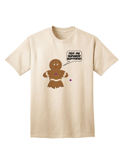 Not My Gumdrop Buttons - Gingerbread Man Themed Adult Christmas T-Shirt-Mens T-shirts-TooLoud-Natural-Small-Davson Sales