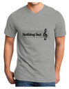 Nothing But Treble Music Pun Adult V-Neck T-shirt by TooLoud-Mens V-Neck T-Shirt-TooLoud-HeatherGray-Small-Davson Sales