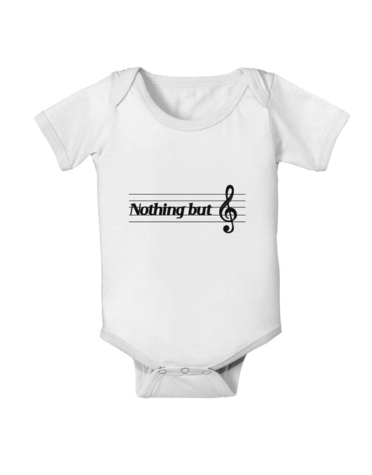 Nothing But Treble Music Pun Baby Romper Bodysuit by TooLoud-Baby Romper-TooLoud-White-06-Months-Davson Sales