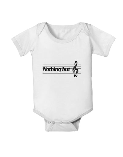 Nothing But Treble Music Pun Baby Romper Bodysuit by TooLoud-Baby Romper-TooLoud-White-06-Months-Davson Sales