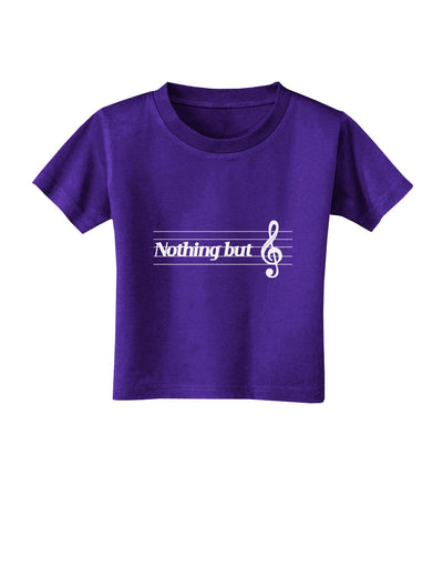 Nothing But Treble Music Pun Toddler T-Shirt Dark by TooLoud-Toddler T-Shirt-TooLoud-Purple-2T-Davson Sales