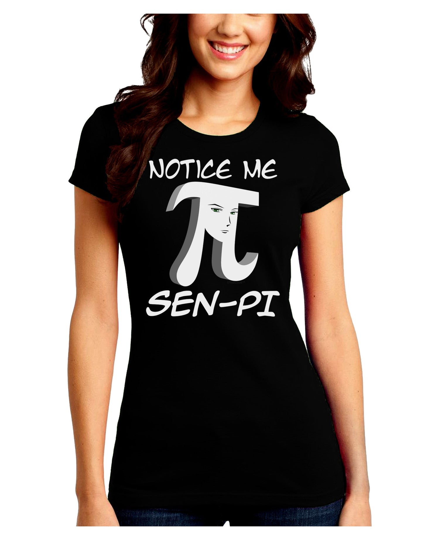 Notice Me Sen-Pi Juniors Petite Crew Dark T-Shirt-T-Shirts Juniors Tops-TooLoud-Black-Juniors Fitted Small-Davson Sales