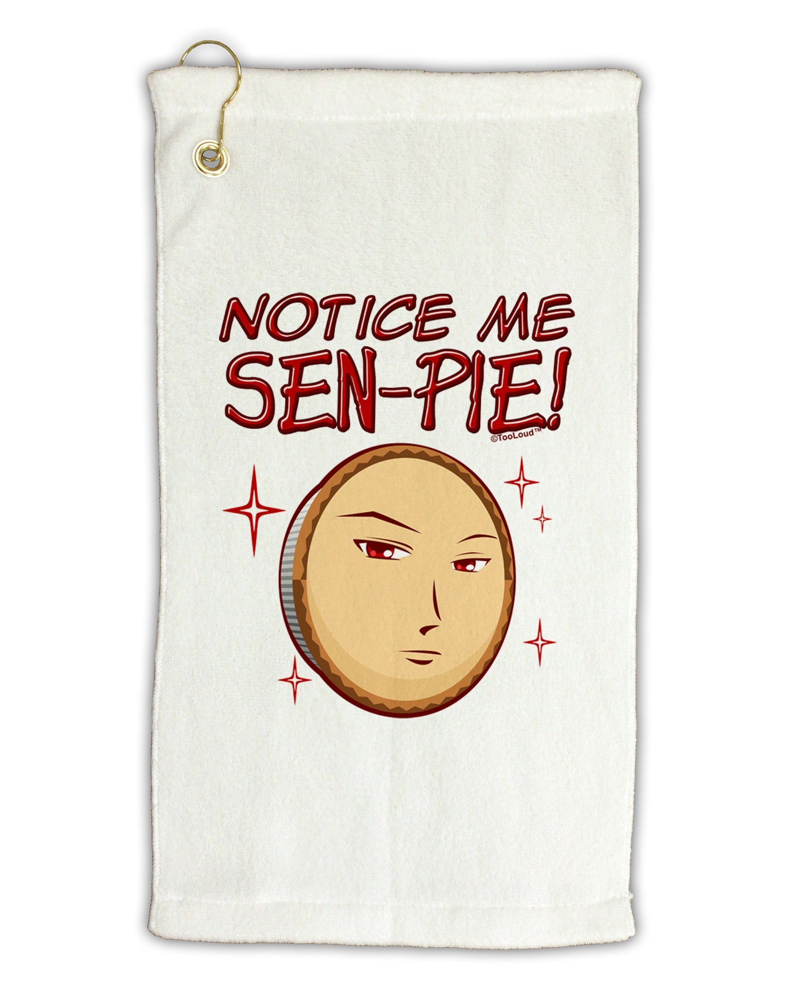 Notice Me Sen-pie Micro Terry Gromet Golf Towel 11"x19-Golf Towel-TooLoud-White-Davson Sales