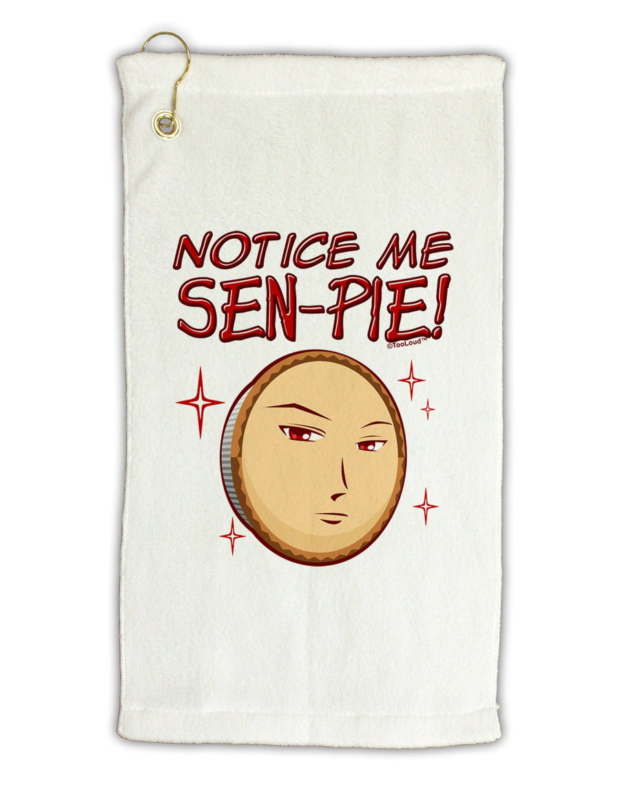 Notice Me Sen-pie Micro Terry Gromet Golf Towel 11&#x22;x19-Golf Towel-TooLoud-White-Davson Sales