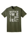 Notice Me Senpai Artistic Text Adult Dark T-Shirt-Mens T-Shirt-TooLoud-Military-Green-Small-Davson Sales