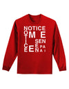 Notice Me Senpai Artistic Text Adult Long Sleeve Dark T-Shirt-TooLoud-Red-Small-Davson Sales