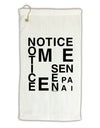 Notice Me Senpai Artistic Text Micro Terry Gromet Golf Towel 11&#x22;x19-Golf Towel-TooLoud-White-Davson Sales