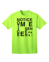 Notice Me Senpai Artistic Text - Premium Adult T-Shirt for Art Enthusiasts-Mens T-shirts-TooLoud-Neon-Green-Small-Davson Sales