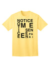 Notice Me Senpai Artistic Text - Premium Adult T-Shirt for Art Enthusiasts-Mens T-shirts-TooLoud-Yellow-Small-Davson Sales