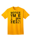 Notice Me Senpai Artistic Text - Premium Adult T-Shirt for Art Enthusiasts-Mens T-shirts-TooLoud-Gold-Small-Davson Sales