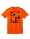 Notice Me Senpai Artistic Text - Premium Adult T-Shirt for Art Enthusiasts-Mens T-shirts-TooLoud-Orange-Small-Davson Sales