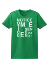 Notice Me Senpai Artistic Text Womens Dark T-Shirt-TooLoud-Kelly-Green-X-Small-Davson Sales