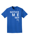 Notice Me Senpai Triangle Text Adult Dark T-Shirt-Mens T-Shirt-TooLoud-Royal-Blue-Small-Davson Sales