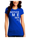 Notice Me Senpai Triangle Text Juniors Crew Dark T-Shirt-T-Shirts Juniors Tops-TooLoud-Royal-Blue-Juniors Fitted Small-Davson Sales