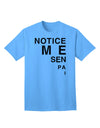 Notice Me Senpai Triangle Text - Premium Adult T-Shirt for Contemporary Fashion Enthusiasts-Mens T-shirts-TooLoud-Aquatic-Blue-Small-Davson Sales