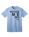 Notice Me Senpai Triangle Text - Premium Adult T-Shirt for Contemporary Fashion Enthusiasts-Mens T-shirts-TooLoud-Light-Blue-Small-Davson Sales