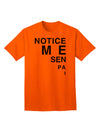 Notice Me Senpai Triangle Text - Premium Adult T-Shirt for Contemporary Fashion Enthusiasts-Mens T-shirts-TooLoud-Orange-Small-Davson Sales