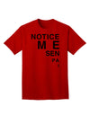 Notice Me Senpai Triangle Text - Premium Adult T-Shirt for Contemporary Fashion Enthusiasts-Mens T-shirts-TooLoud-Red-Small-Davson Sales