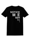 Notice Me Senpai Triangle Text Womens Dark T-Shirt-TooLoud-Black-X-Small-Davson Sales