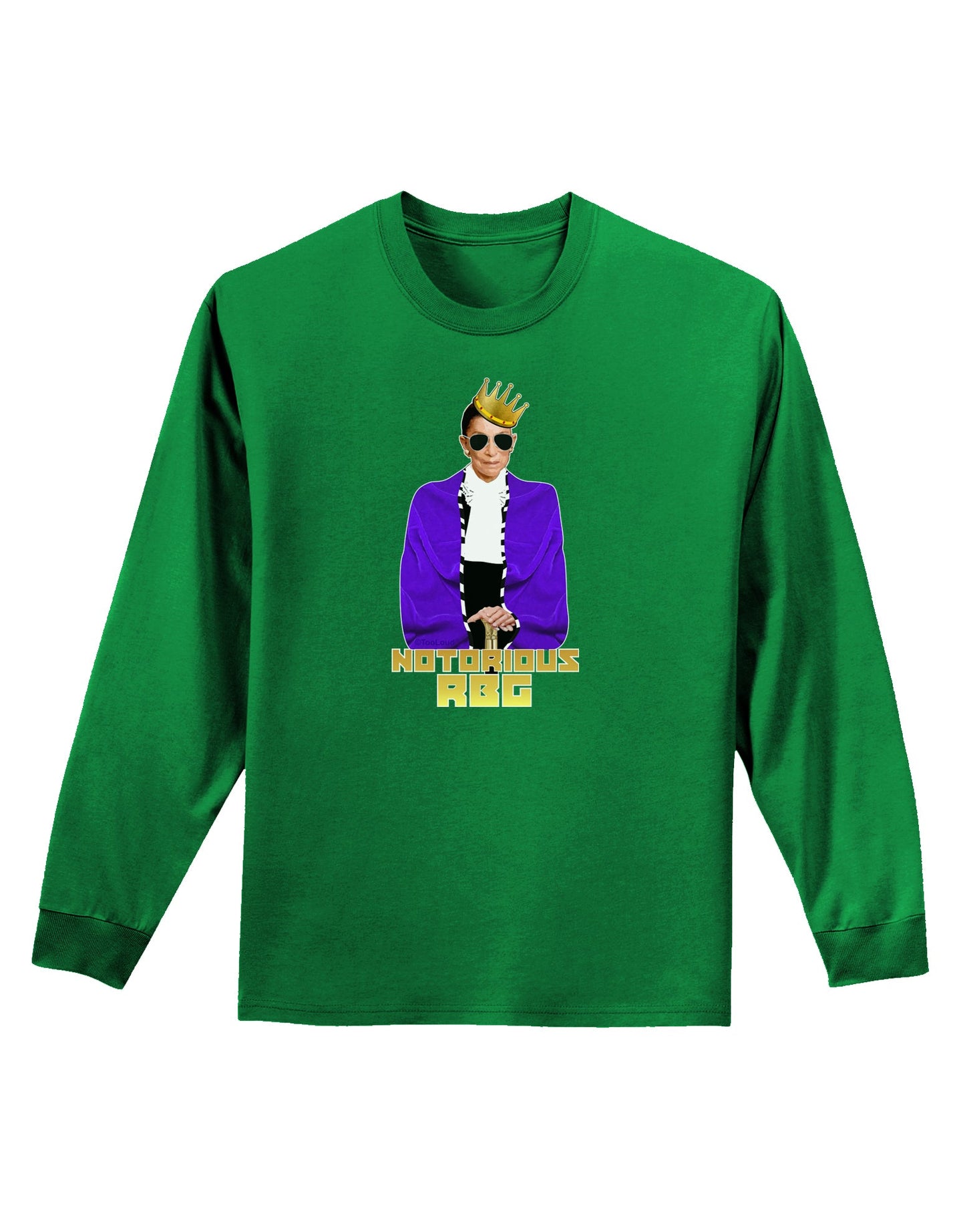 Notorious RBG Adult Long Sleeve Dark T-Shirt by TooLoud-TooLoud-Kelly-Green-Small-Davson Sales