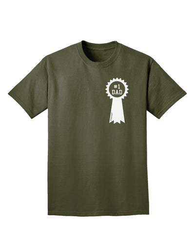 Number One Dad Award Ribbon Adult Dark T-Shirt-Mens T-Shirt-TooLoud-Military-Green-Small-Davson Sales