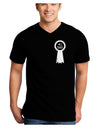 Number One Dad Award Ribbon Adult Dark V-Neck T-Shirt-Mens V-Neck T-Shirt-TooLoud-Black-Small-Davson Sales