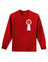 Number One Dad Award Ribbon Adult Long Sleeve Dark T-Shirt-TooLoud-Red-Small-Davson Sales