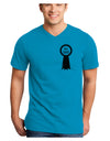 Number One Dad Award Ribbon Adult V-Neck T-shirt-Mens V-Neck T-Shirt-TooLoud-Turquoise-Small-Davson Sales