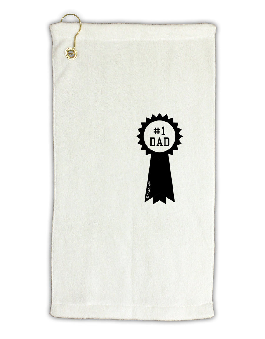 Number One Dad Award Ribbon Micro Terry Gromet Golf Towel 16 x 25 inch-Golf Towel-TooLoud-White-Davson Sales