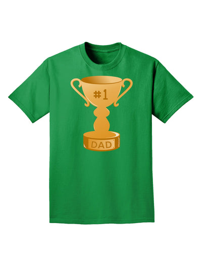 Number One Dad Trophy Adult Dark T-Shirt-Mens T-Shirt-TooLoud-Kelly-Green-Small-Davson Sales