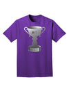 Number One Dad Trophy - Grayscale Adult Dark T-Shirt-Mens T-Shirt-TooLoud-Purple-Small-Davson Sales