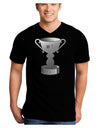 Number One Dad Trophy - Grayscale Adult Dark V-Neck T-Shirt-Mens V-Neck T-Shirt-TooLoud-Black-Small-Davson Sales