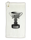 Number One Dad Trophy - Grayscale Micro Terry Gromet Golf Towel 16 x 25 inch-Golf Towel-TooLoud-White-Davson Sales