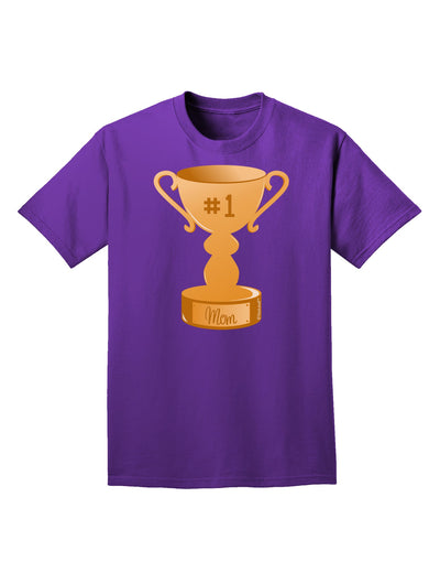 Number One Mom Trophy Adult Dark T-Shirt by TooLoud-Mens T-Shirt-TooLoud-Purple-Small-Davson Sales