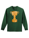 Number One Mom Trophy Adult Long Sleeve Dark T-Shirt by TooLoud-TooLoud-Dark-Green-Small-Davson Sales