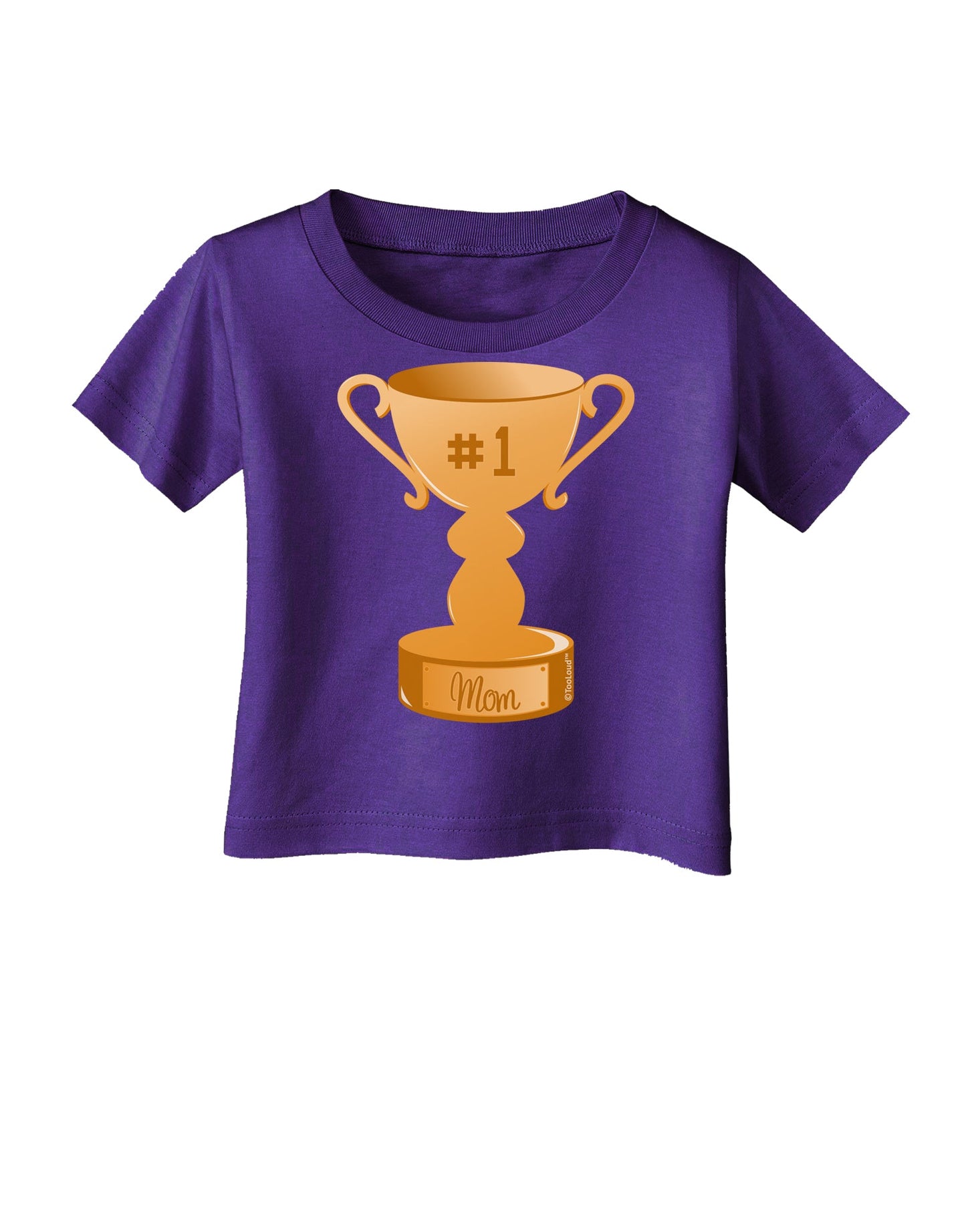 Number One Mom Trophy Infant T-Shirt Dark by TooLoud-Infant T-Shirt-TooLoud-Purple-06-Months-Davson Sales