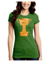 Number One Mom Trophy Juniors Crew Dark T-Shirt by TooLoud-T-Shirts Juniors Tops-TooLoud-Kiwi-Green-Juniors Fitted X-Small-Davson Sales