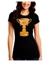 Number One Mom Trophy Juniors Crew Dark T-Shirt by TooLoud-T-Shirts Juniors Tops-TooLoud-Black-Juniors Fitted Small-Davson Sales