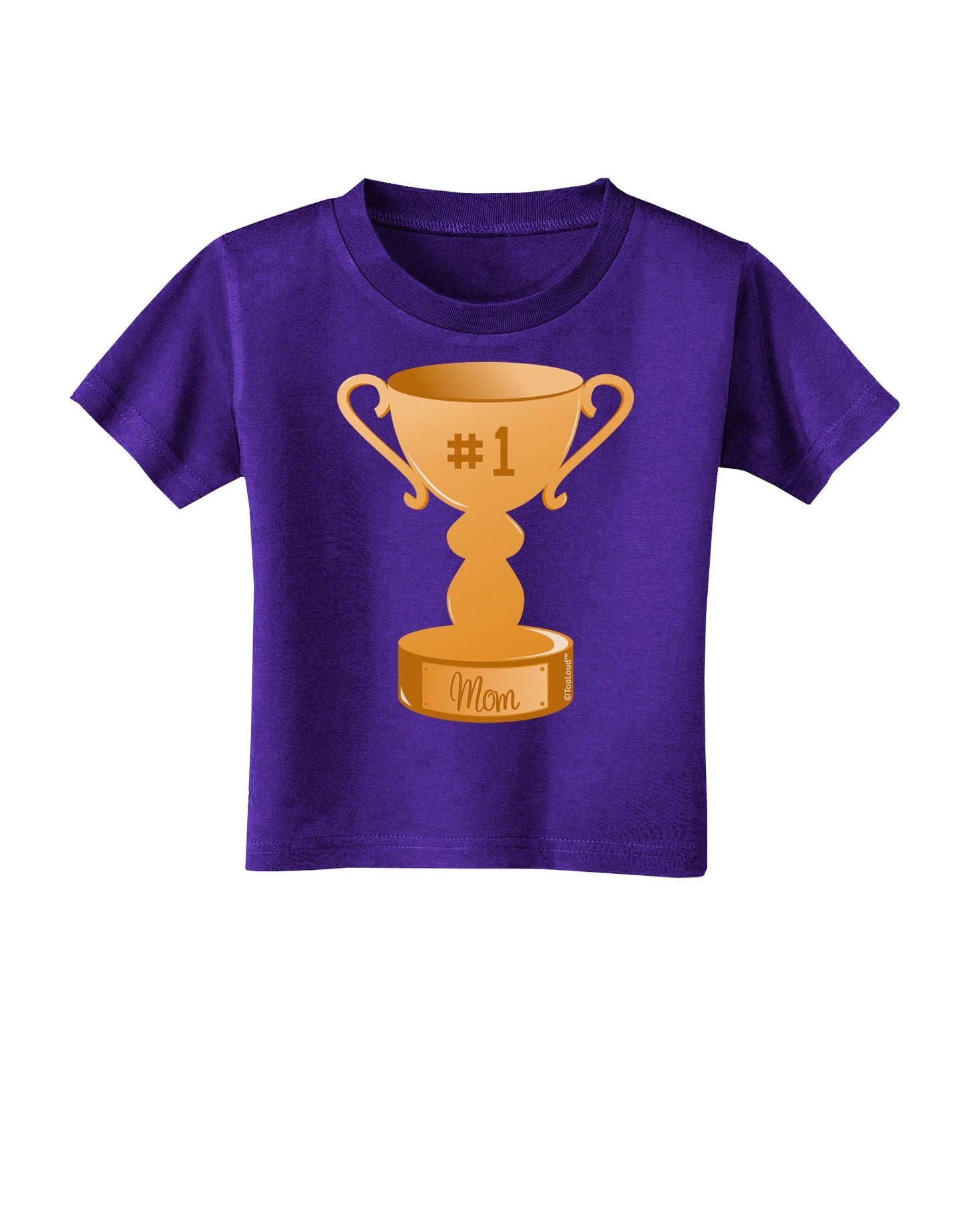 Number One Mom Trophy Toddler T-Shirt Dark by TooLoud-Toddler T-Shirt-TooLoud-Purple-2T-Davson Sales