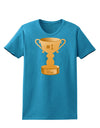 Number One Mom Trophy Womens Dark T-Shirt by TooLoud-Womens T-Shirt-TooLoud-Turquoise-X-Small-Davson Sales