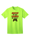 Nurse By Day Gamer By Night Adult T-Shirt-unisex t-shirt-TooLoud-Neon-Green-Small-Davson Sales