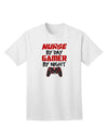 Nurse By Day Gamer By Night Adult T-Shirt-unisex t-shirt-TooLoud-White-Small-Davson Sales