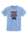 Nurse By Day Gamer By Night Childrens T-Shirt-Childrens T-Shirt-TooLoud-Light-Blue-X-Small-Davson Sales